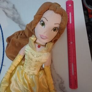 Disney Parks Belle Yellow and Brown Plush Doll